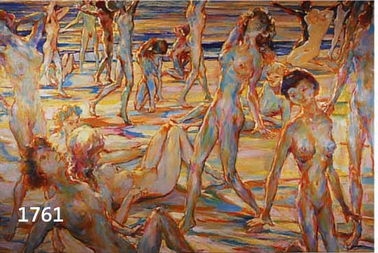 ZEILEIS, HAMBACHER KÜNSTLER, FRÜHLINGSAHNEN, ÖL/HARTFASER, VON 1958, RE. U. SIGN., CA. 80 X 97 CM, R., LEICHT GEWÖLBT