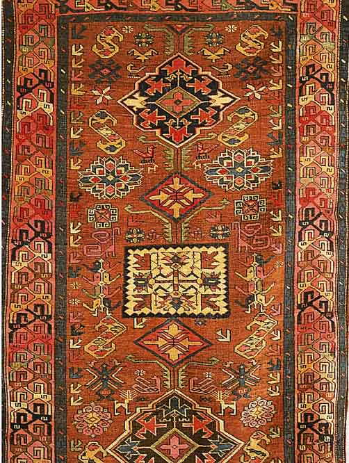 SCSCHIRWAN,RUSSLAND, 264 X 120CM, .EHZ 3-4 WOLLE AUF WOLLE,UM 1900.