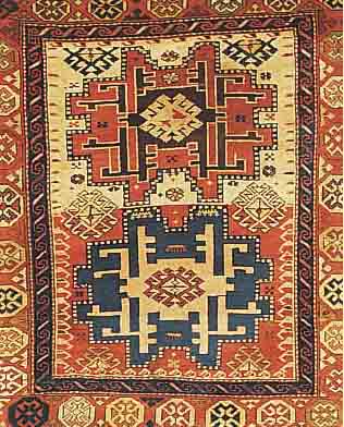 KAKARABAGH, RUSSLAND, 137 X 125CM, EHZ 4 FLOR WOLLE, UM 1930