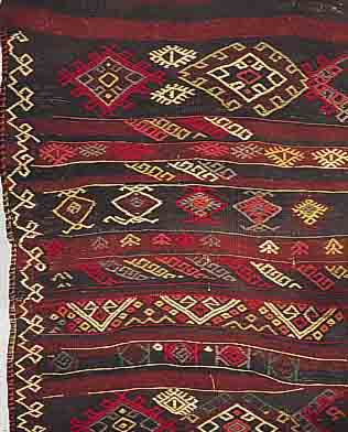 KEKELIM, ANATOLIEN, 200 X 75CM, EHZ 2 WOLLE AUD WOLLE, UM 1940
