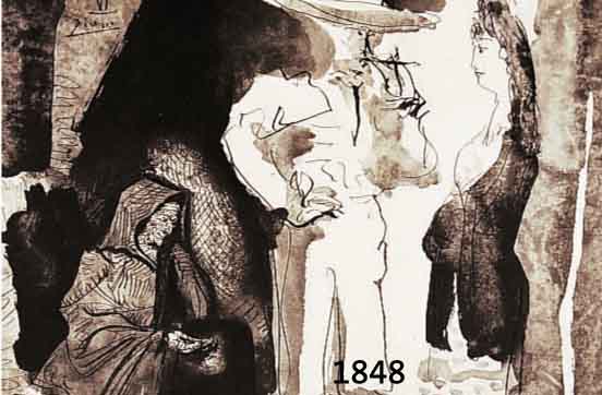 PICASSO, PABLO, 1881-1973, 12 OFFSETS, ED. ANDRE SAURET MONTE CARLO 1961, GEDRUCKT BEI DRAEGER FRERES PARIS AUF 6 BLÄTTERN, LEICHT GEBRÄUNT, ...