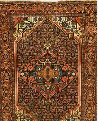 SESENNEH,PERSIEN CA 185 X 140 CM. .EHZ 4.FLOR WOLLE.UM 1910.