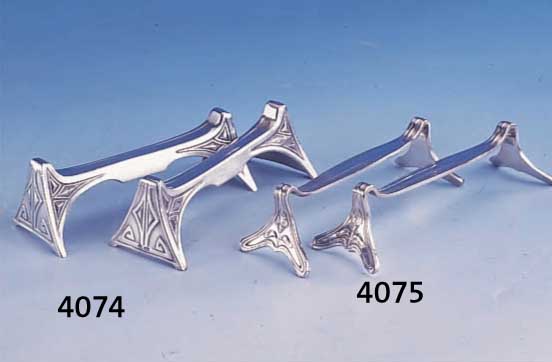 6 M6 MESSERBÄNKCHEN, WMF UM 1902/03, LEGIERUNG BRITTANIA, PATENT.NR., REINER JUGENDSTIL, L. CA. 9 CM