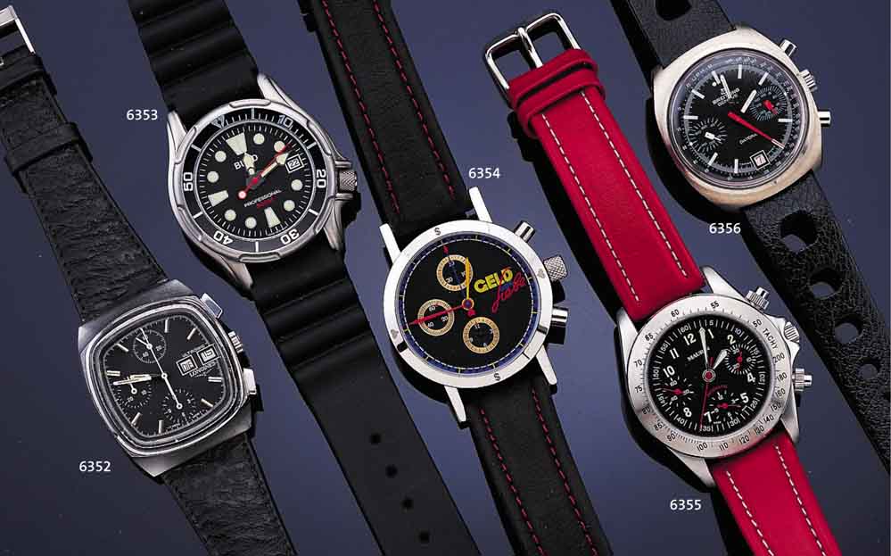 BREITLING ARMBANDCHRONOGRAPH DATORA, SCHWEIZ UM 1975, METALL HARTVERCHR., EDELST.- BODEN GEDR., KONTRASTZIFFERBL., 45-MIN.- STOPPZÄHLER, DATUM ...