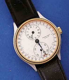 PICARD CADET HERRENARMBANDUHR REGULATEUR, SCHWEIZ UM 1995, EDELST. MATT., BODEN GESCHR., BEIDS. MINERALFLACHVERGL., KRONE U. LÜNETTE HARTVERG., ...