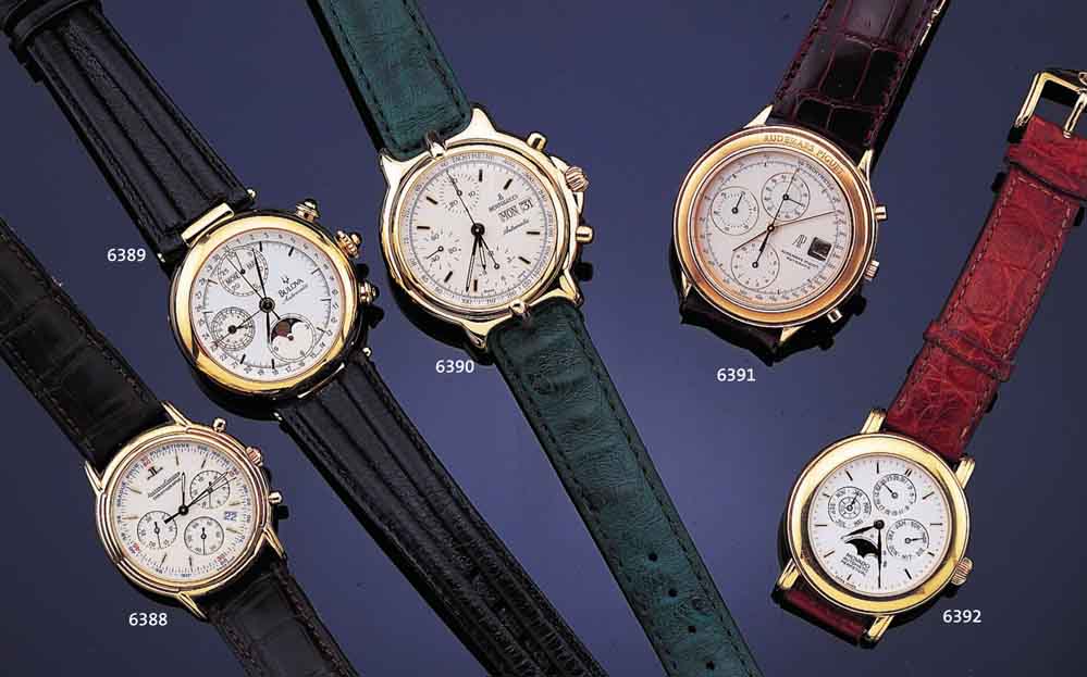 BERTOLUCCI DESIGNERARMBANDCHRONOGRAPH, AUTOMA- TIK, SCHWEIZ UM 1995, MASS. GG 750/000 GEH., BOD. AUFGEDR., BEI FERTIGST. WASSERD. BIS 30M, ORIG. BD. ...