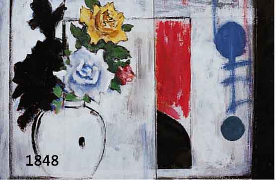 HAGEMANN-LINGEN, GEB. 1956 BONN, MEHRERE AUSSTELLUNGEN, STILLEBEN MIT ROSEN, ÖL/SPANNPLATTE, 37 X 45 CM