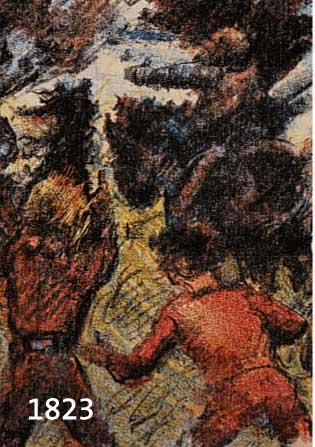 LOVIS CORINTH, FARBLITHOGRAPHIE AUS WILHELM TELL, 1925, HANDSIGNIERT, NUMMERIERT 61/200, IN ORIG.-MAPPE, CA. 25 X 20 CM., PP