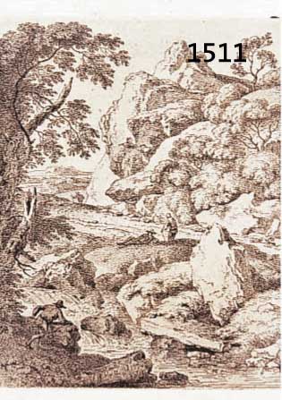 FERDINAND KOBELL, 2 RADIERUNGEN, IN DER PLATTE SIGNIERT UND DATIERT, 1774, JE CA. 11 X 9 CM., PP