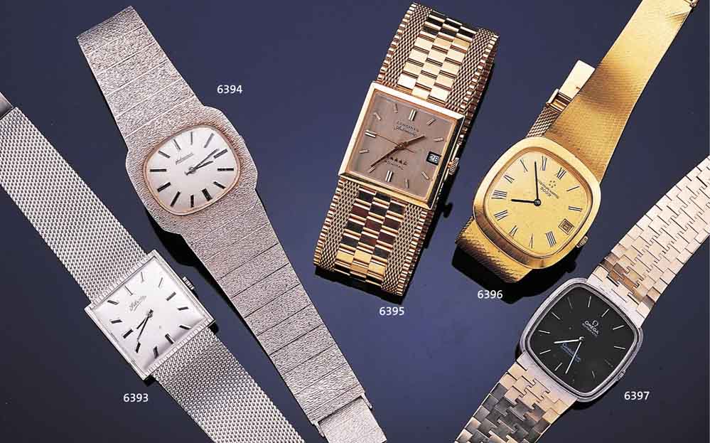 OMEGA HERRENARMBANDUHR AUTOMATIK CONSTELLATION CHRONOMETER, SCHWEIZ UM 1969, WG 750/000- GEH. INCL. WG-BAND M. AUFWEND. BANDGL., GESAMT MASSIVE ...