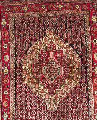 SESENNEH,PERSIEN CA 165 X 125 CM. .FLOR WOLLE. EHZ 2.CA 30 JAHRE.