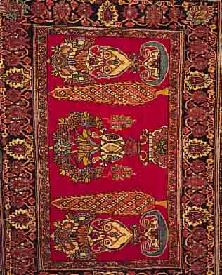 SESEMNAN,PERSIEN CA 119 X 84 CM. .FLOR WOLLE. EHZ 2.CA 60 JAHRE.