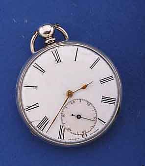 LE COMTE GENEVE TASCHENUHR FÜR DENT LONDON, SCHWEIZ/ENGLAND UM 1875, SILBER, SCHLÜSSEL- AUFZUG, ORIG.-EMAILBL. SIGN., AUßEN 6 FEIN HAARR., ...