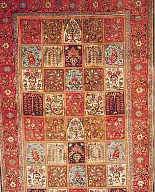 SASAROGH,PERSIEN CA 214 X 138 CM. .FLOR WOLLE. EHZ 2.CA 20 JAHRE