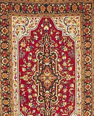GHGHOM KORK,PERSIEN CA 167 X 106 CM. .FLOR KORK WOLLE.EHZ 1-2.CA 20 JAHRE.