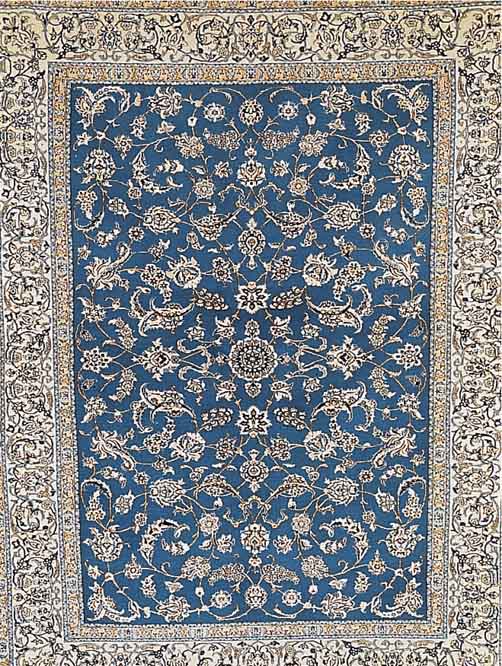 NANAIN FEIN,PERSIEN CA 205 X 153 CM. .KORKWOLLE MIT SEIDE.CA 10 JAHRE.EHZ 1-2.CA 1 MIO KN/QM.