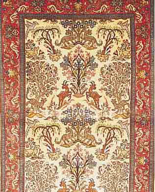 SASAROGH,PERSIEN CA 160 X 103 CM. .FLOR WOLLE. EHZ 2.CA 20 JAHRE.