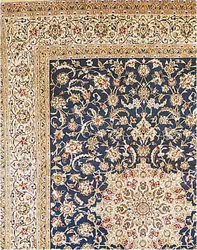 NANAIN,PERSIEN CA 402 X 294 CM. .FLOR WOLLE MIT SEIDE.CA 10 JAHRE.EHZ 1-2.