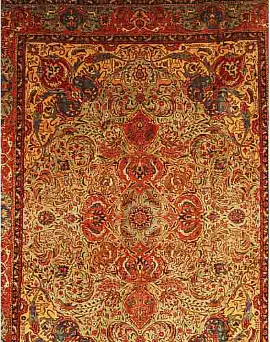 TÄTÄBRIZ,PERSIEN CA 400 X 296 CM. .FLOR WOLLE EHZ 2-3.CA 40 JAHRE.