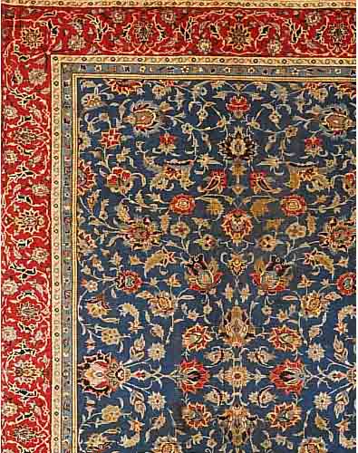 YAYAZD,PERSIEN CA 350 X 235 CM. .FLOR WOLLE.EHZ 3-4.CA 50 JAHRE.