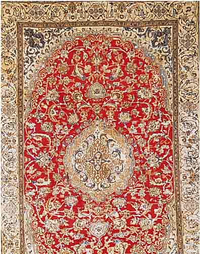 NANAIN,PERSIEN CA 295 X 196 CM. .FLOR WOLLE MIT SEIDE.CA 10 JAHRE.EHZ 3.