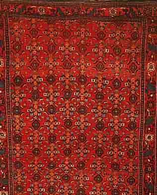 BIDJAR,PERSIEN CA 223 X 121 CM..FLOR WOLLE. EHZ 3.CA 50 JAHRE.