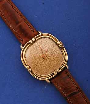 BARTHELAY POUR PIERRE BALMAIN DESIGNERDAMEN- ARMBANDUHR, AUFWENDIGES 18 CT. GG-GEH., BET. LÜN., BOD. AUFGEDR., FRANKREICH/SCHWEIZ UM 1972, ...