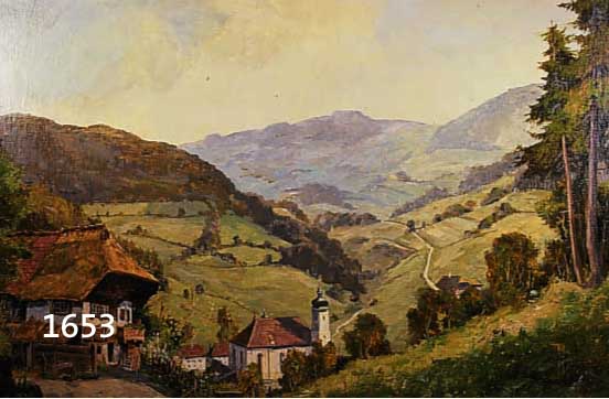 REINHART, WILLY, LIT. VGL. DRESSLER, DORF IN VORALPENLANDSCHAFT, ÖL/LWD, RE. U. SIGN., CA. 60 X 80 CM, R.