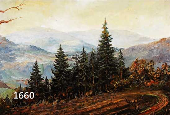 OPP, EDUARD, LANDSCHAFT IM PFÄLZER WALD, ÖL/LWD, LI. U. SIGN., CA. 37 X 49 CM, R.