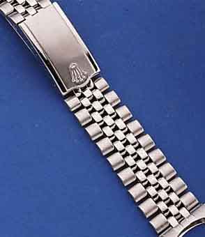 ROLEX STAHLUHRENBAND, SERIE JUBILé, FÜR HERRENARMBANDUHR, STEGBREITE 20MM, L. V. STEG ZU STEG CA. 17CM, SCHWEIZ/USA UM 1975, EZ 2