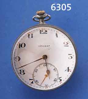 DOXA SCHREIBTISCHKUGELUHR, FERTIGUNG UM 1990 , WERK UM 1920, 15 ST., VERNICKELT, SCHRAUBEN- UNR., FLACHSP., EMAILBL., ZEIGER ERSETZT, AUßEN ROT ...