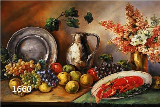 SCHOLZ, DÜSSELDORFER MALER, STILLEBEN MIT HUMMER, BLUMEN, OBST UND ZINN, ÖL/LWD, RE. U. SIGN., CA. 71 X 100 CM