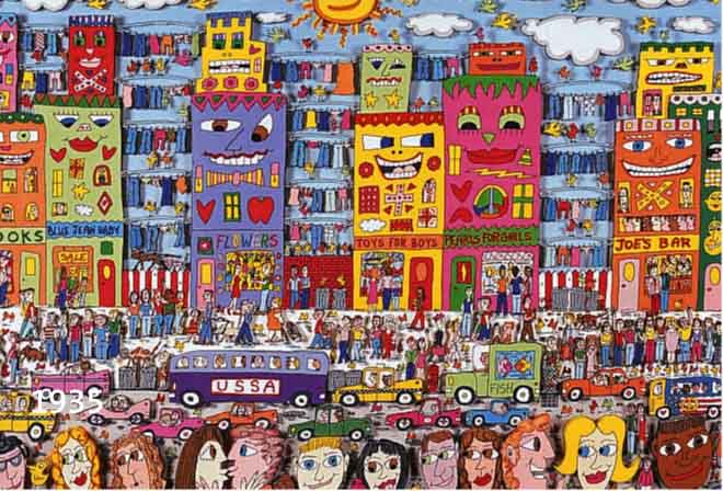 RIZZI, JAMES, BE A GOOD SPORT, DREIDIMEN- SIONALE FARBLITHOGRAPHIE VON 1998, HANDSIGN., NUM. 81/350, CA. 30,5 X 40,5 CM