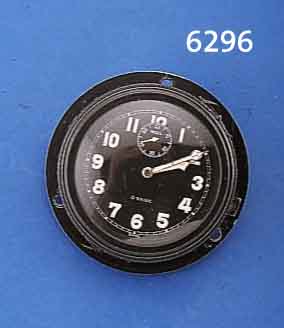 ANGELUS WATCH CO EINBAUBORDUHR MIT 8-TAGEWERK, WOHL FÜR DIE ITAL. LUFTWAFFE UM 1940, METALL SCHW. MATT., KONTRASTZIFFERBL. M. KL. SEK. BEI 12, ...