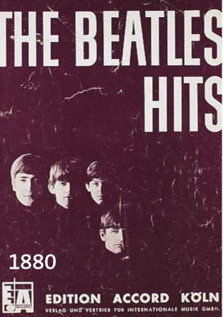NOTEN-NOTEN- UND TEXTHEFT: THE BEATLES HITS, EDITION ACCORF KÖLN 1964, MIT NOTEN UND TEXTEN DER LIEDER: LOVE ME DO, I WANT TO HOLD YOUR HAND, ...