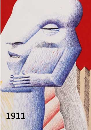 ANTES, HORST, GEB. 1936, KOPFFÜSSLER, FARB- OFFSET VON 1975, HANDSIGN., NUM. 6617/10000, CA. 19 X 12 CM, PP