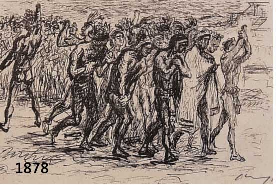 SLEVOGT, MAX, 1868-1932, ZWEI LITHOGRAPHIEN VON 1915-18, AUS CORTEZ: DIE EROBERUNG MEXIKOS AUF JAPANPAPIER, BLATTGR. JE CA. 33 X 24,5 CM, BEIDE ...