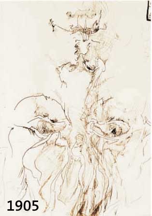 JANSSEN, HORST, 1929-1995, SELBST FÜR CC, KALTNADELRADIERUNG VON 1975, RE. U. HANDSIGN. UND DAT., CA. 22,5 X 16,3 CM, PP