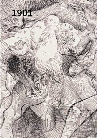 PICASSO, PABLO, 1881-1973, RADIERUNG AUS DER NEUAUFLAGE DER SUITE VOLLARD, CA. 29,5 X 23,5 CM, PP
