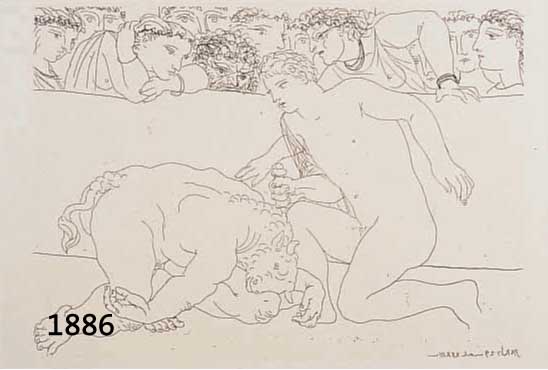 PICASSO, PABLO, 1881-1973, RADIERUNG AUS DER NEUAUFLAGE DER SUITE VOLLARD, CA. 19 X 26,5 CM, PP