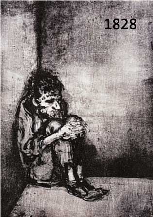WERBER, A.PAUL, 1893-1980, DER GEFANGENE, LITHOGRAPHIE VON 1964, RE. U. HANDSIGNIERT, ROTER STEMPEL DER CLAN-PRESSE, CA. 40 X 32 CM, PP