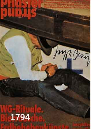 Beuys, Joseph, 1921-1986, Zeitschrift Pflasterstrand Nr. 190 von 1984, Titelblatt handsigniert, ca. 28 x 21 cm