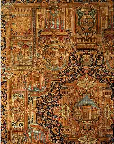 KAKASCHMAR,PERSIEN.CA 407 X 296 CM. .FLOR WOLLE EHZ 3.CA 40 JAHRE.