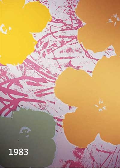 WARHOL, ANDY, FLOWERS, FARBSIEBDRUCK, RÜCKSEITIG GESTEMPELT: SUNDAY B. MORNING, FILL IN YOUR OWN SIGNATURE, 91,5 X 91,5 CM