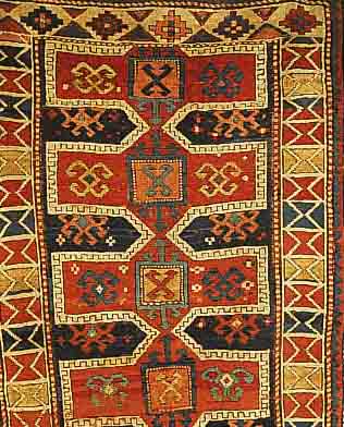 KAKAZAK,RUßLAND.CA 194 X 113 CM. .WOLLE AUF WOLLE.EHZ 4.UM 1890.
