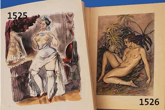 BAUDELAIRE, CHARLES, LES FLEURS DU MAL, MIT FÜNF HELIOGRAVUREN NACH EDOUARD CHIMOT ROMBALDI, PARIS, 304 SEITEN, PAPIEREINBAND GEBRÄUNT, CA. 20.3 ...