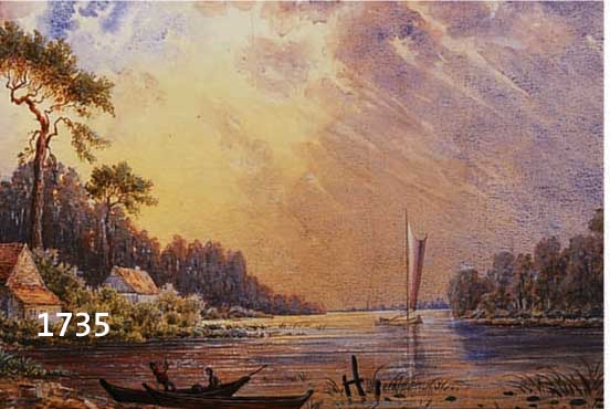 ROCKHOLTZ, G., DEUTSCHER LANDSCHAFTSMALER UM 1900, FLUSSLANDSCHAFT, MISCHTECHNIK/MAL- KARTON, SIGN. U. DAT. (19)07, RÜCKS. BEZ. PICHELSWERDER, ...