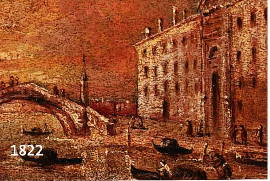 UNBEK. KÜNSTLER D. 19./20. JH., PARTIE IN VENEDIG, ÖL/MALKARTON, VERSO BEZ., CA. 14 X 24 CM, R.