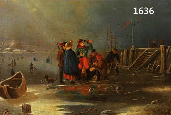 UNBEK. KÜNSTLER DES 18./19. JH., VERGNÜGEN AUF DEM EIS, ÖL/LWD., (REST.), UNSIGN., CA. 32 X 38 CM, R.