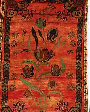 SENNEH,PERSIEN CA 200 X 138 CM..UM 1930. FLOR WOLLE.EHZ 2-3.